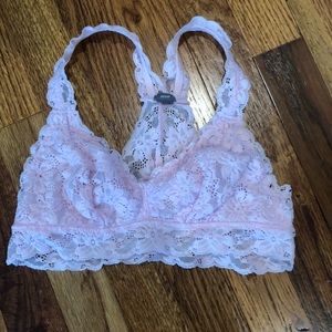 Aerie light pink lace bralette (size XS)